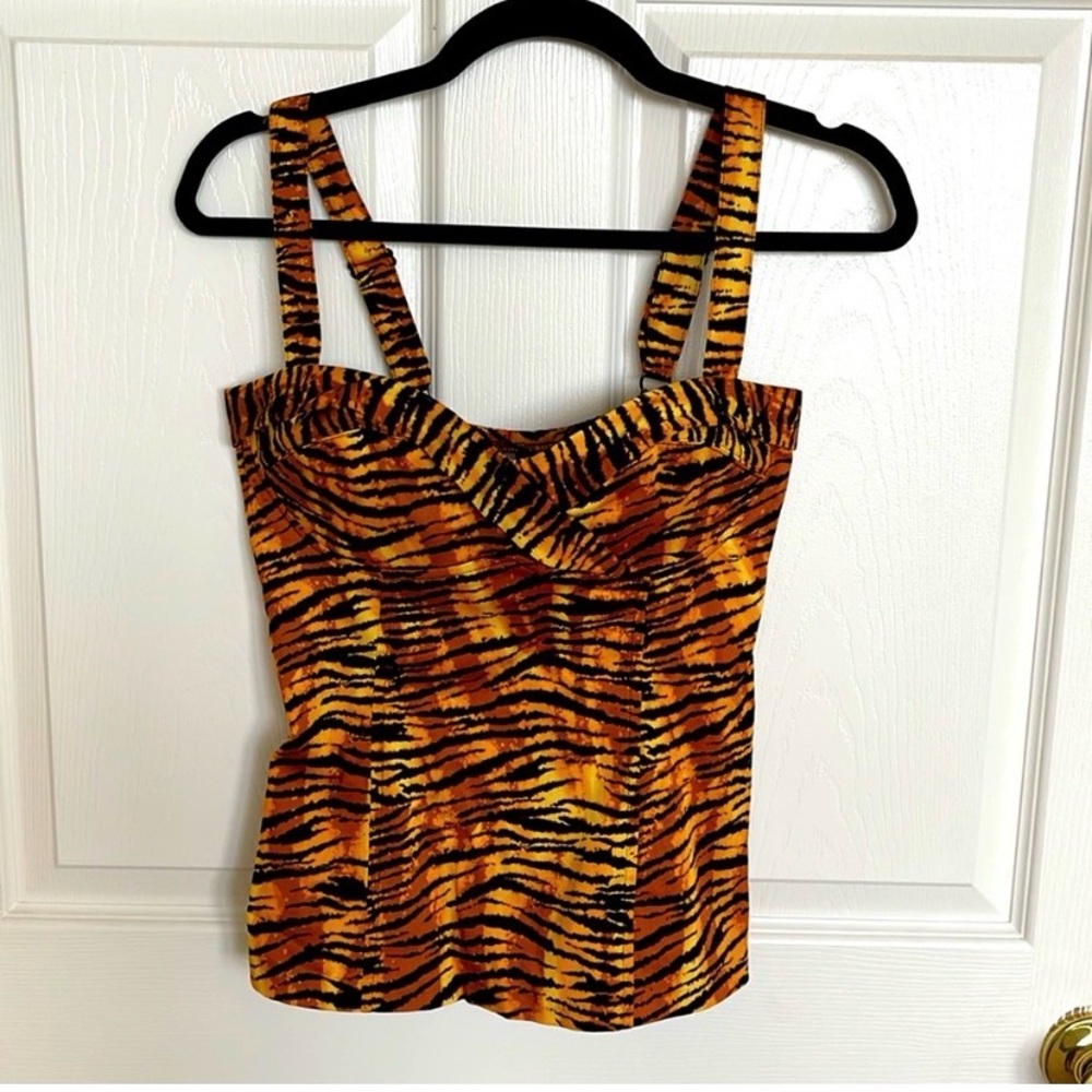 Wild Tiger Print vintage top